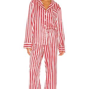 Show Me Your MuMu Red and White Striped  Pajama Set